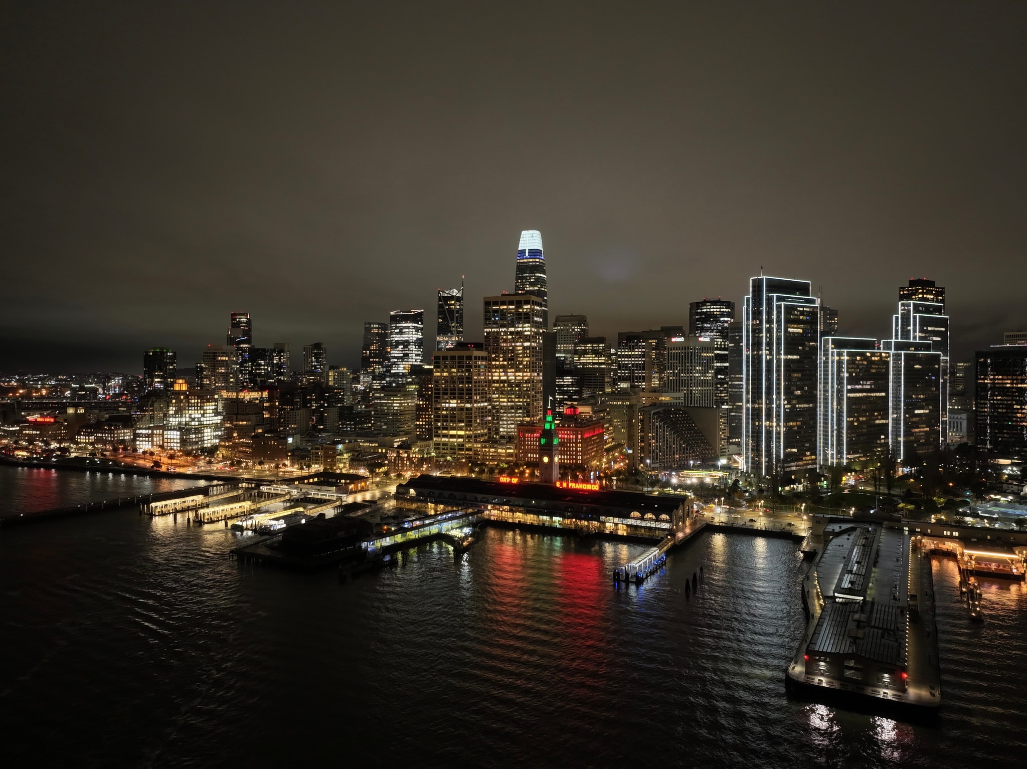 Port of San Francisco in Neon